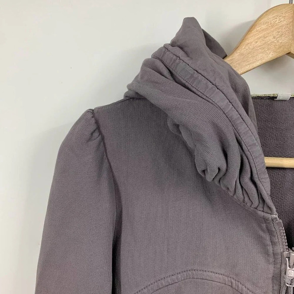 Prairie Underground Womens Long Cloak Distressed Full Zip Hoodie in Tunnel SZ XS - Picture 3 of 14